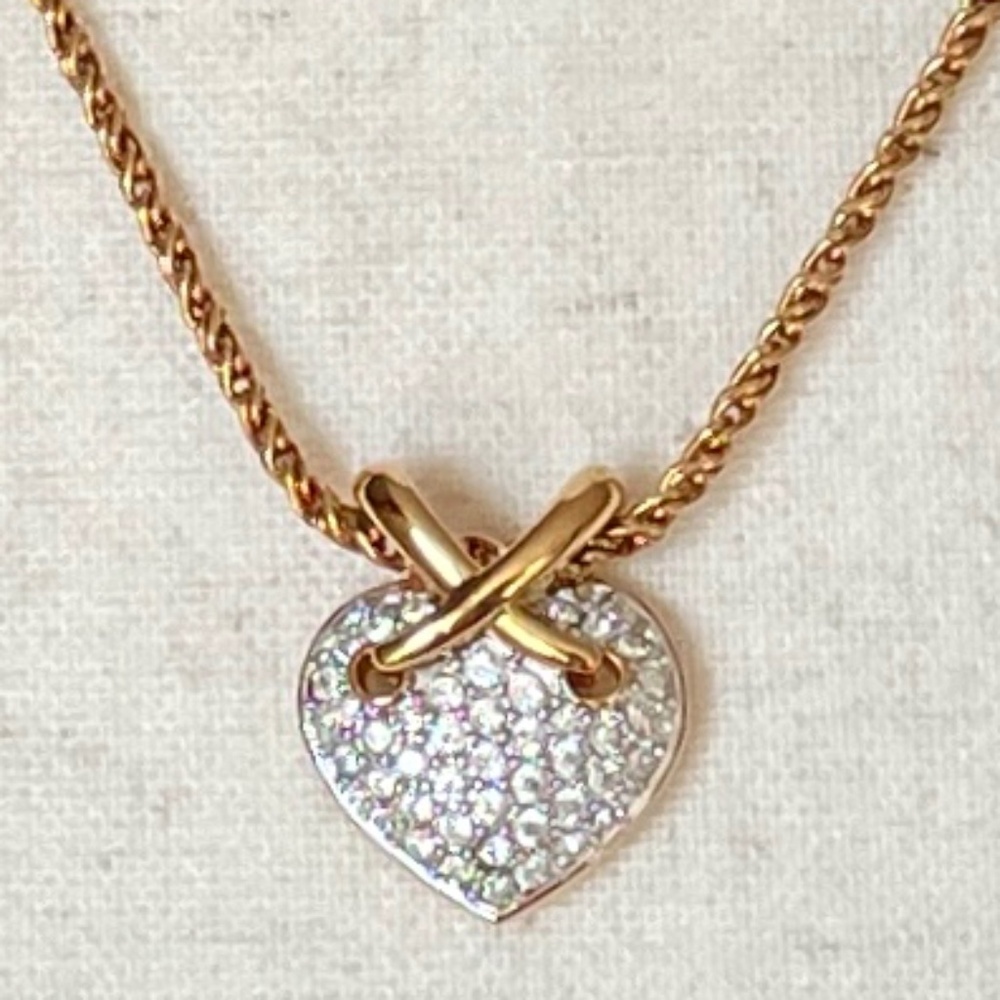 vintage Swarovski heart necklace - Picture 3 of 4